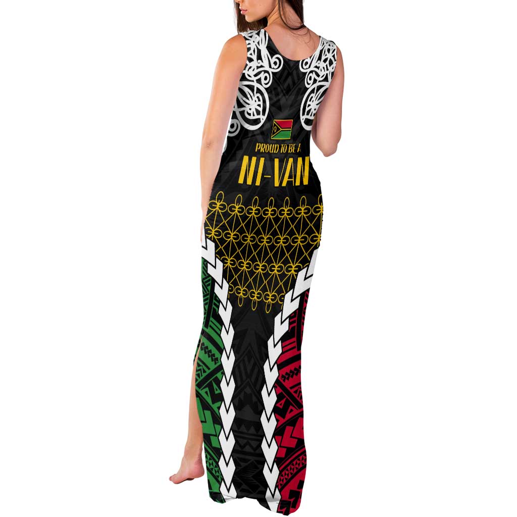 Halo Vanuatu Pride Tank Maxi Dress Vanuatuan Sand Drawing Pattern