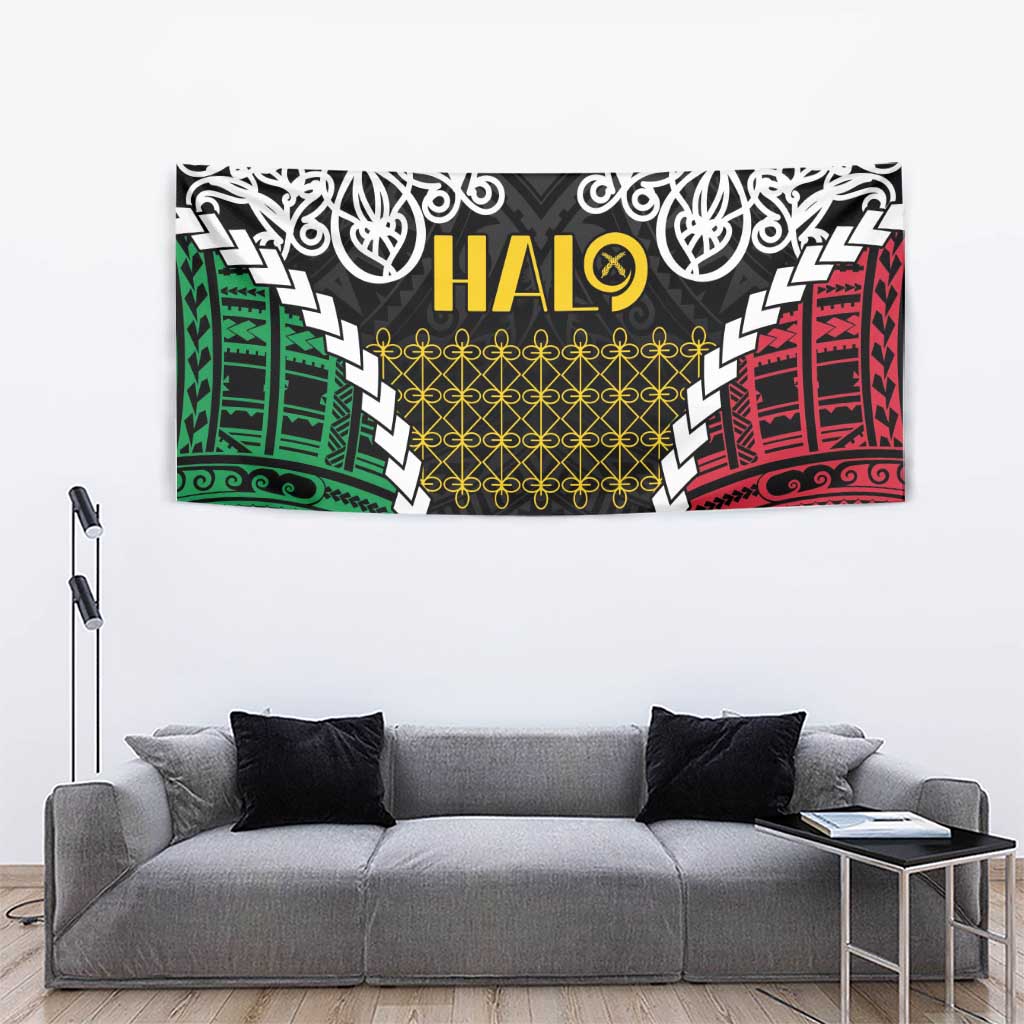 Halo Vanuatu Pride Tapestry Vanuatuan Sand Drawing Pattern