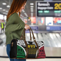 Halo Vanuatu Pride Travel Bag Vanuatuan Sand Drawing Pattern - Polynesian Pride