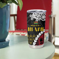 Halo Vanuatu Pride Tumbler Cup Vanuatuan Sand Drawing Pattern LT9 - Polynesian Pride