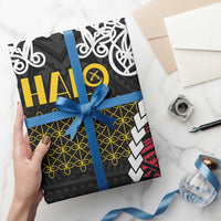 Halo Vanuatu Pride Wrapping Paper Vanuatuan Sand Drawing Pattern LT9 - Polynesian Pride