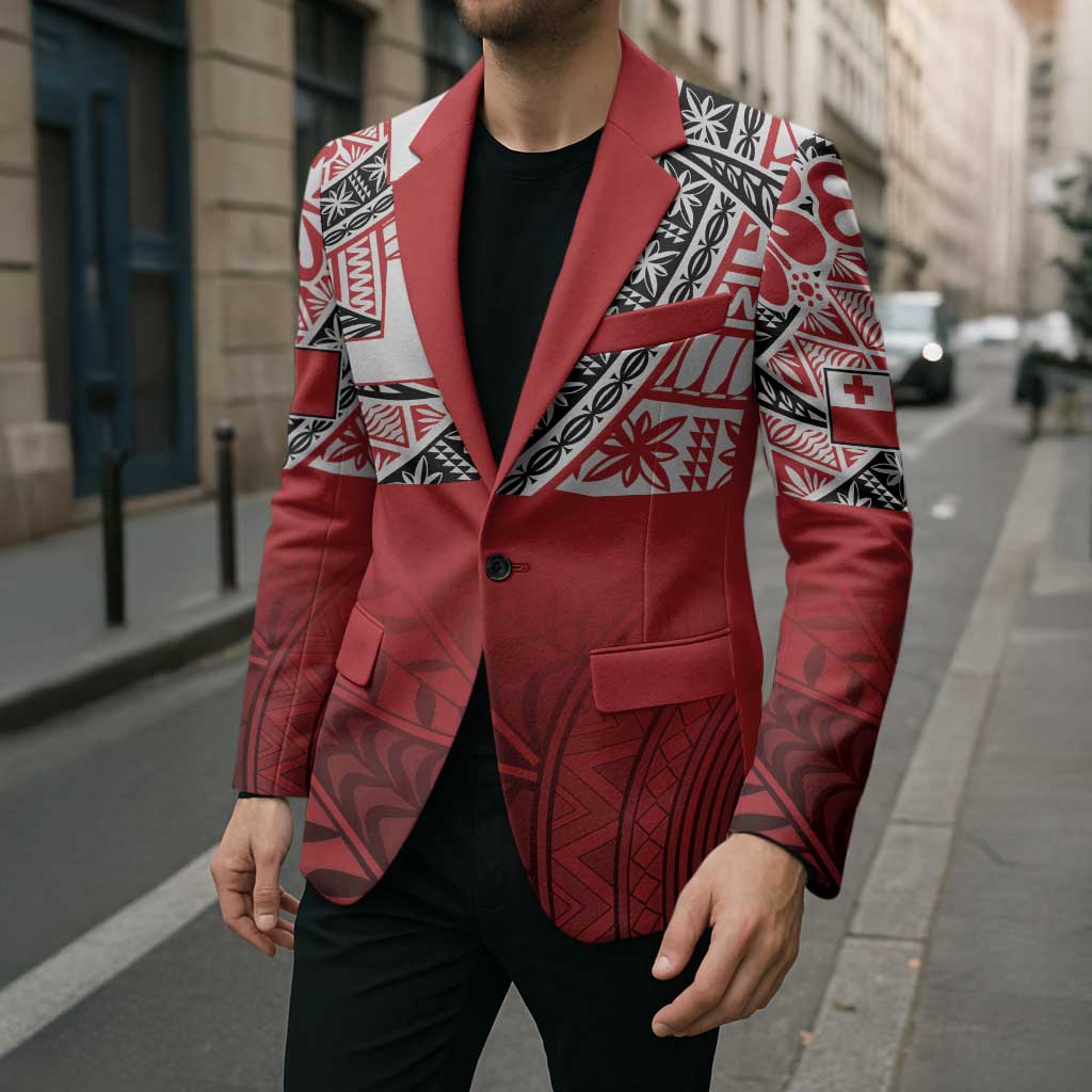 Malo e lelei Tonga Blazer Ngatu Tokelau Feletoa Fata Traditional Polynesian Pattern - Polynesian Pride