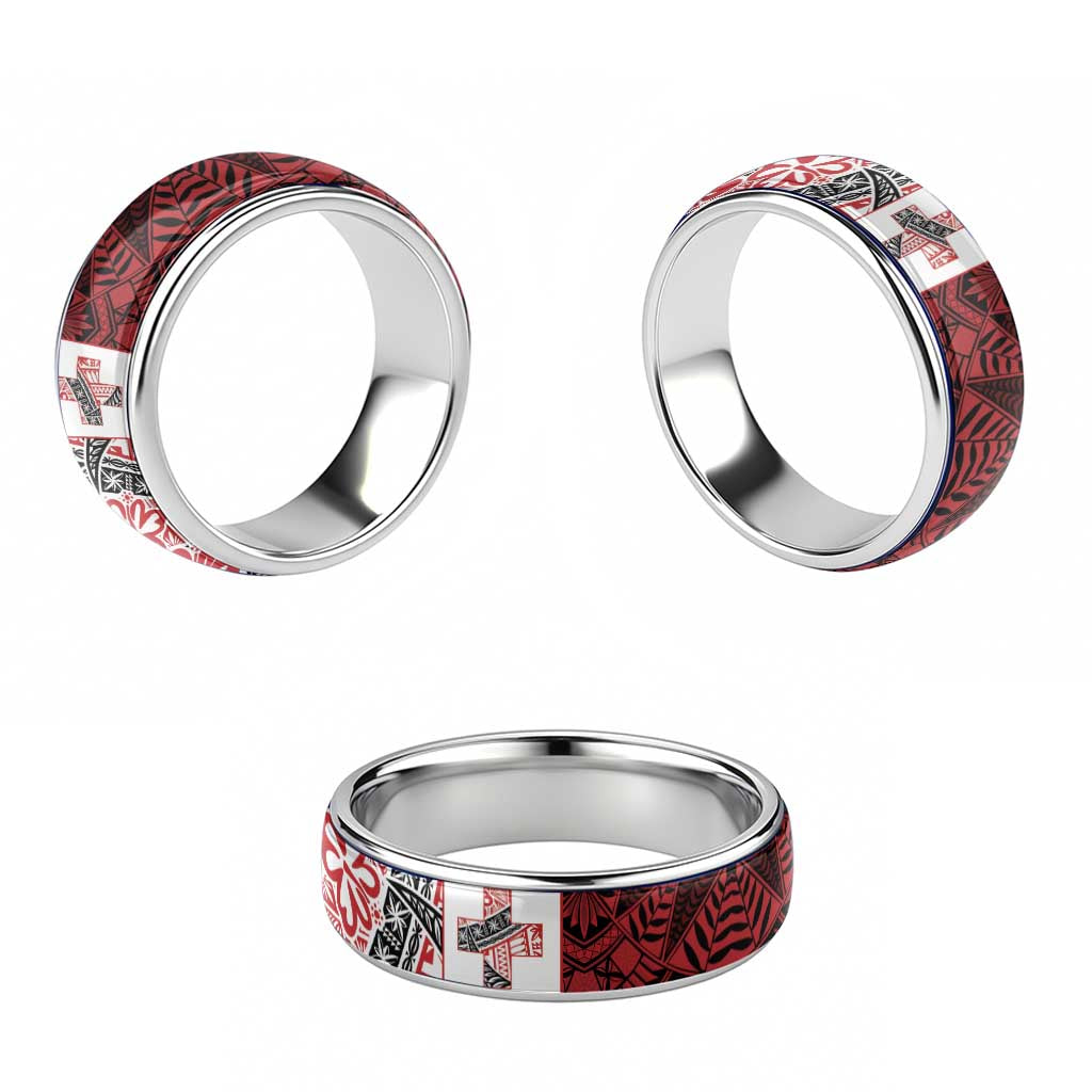 Malo e lelei Tonga Classic Ring Ngatu Tokelau Feletoa Fata Traditional Polynesian Pattern LT9 - Polynesian Pride