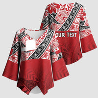 Malo e lelei Tonga Kimono Sleeve Blouse Ngatu Tokelau Feletoa Fata Traditional Polynesian Pattern - Polynesian Pride