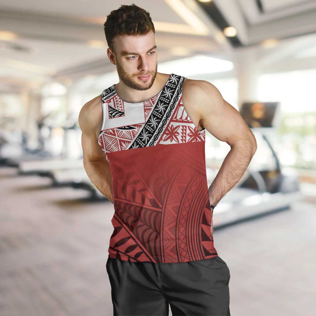 Malo e lelei Tonga Men Tank Top Ngatu Tokelau Feletoa Fata Traditional Polynesian Pattern