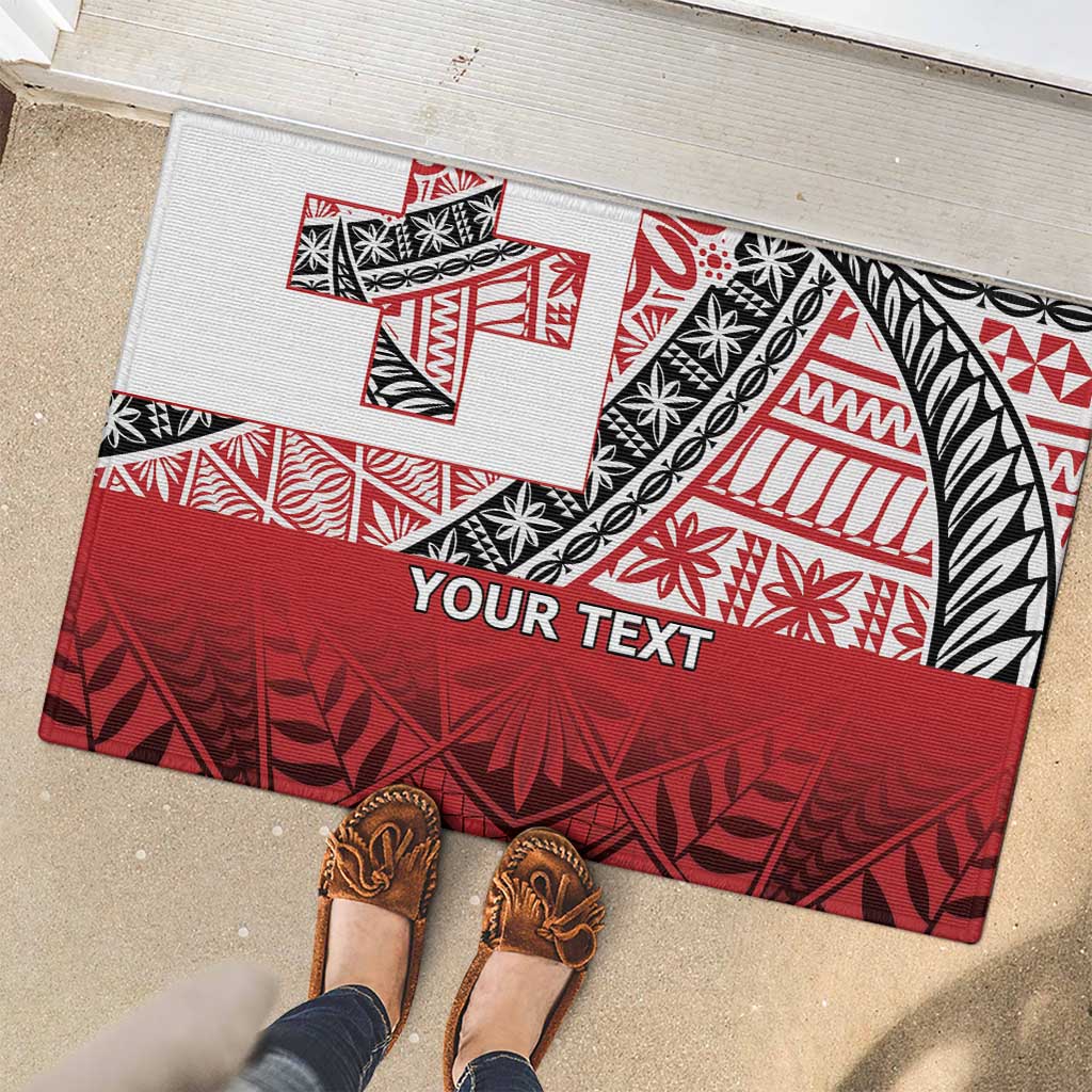Malo e lelei Tonga Rubber Doormat Ngatu Tokelau Feletoa Fata Traditional Polynesian Pattern