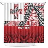 Malo e lelei Tonga Shower Curtain Ngatu Tokelau Feletoa Fata Traditional Polynesian Pattern