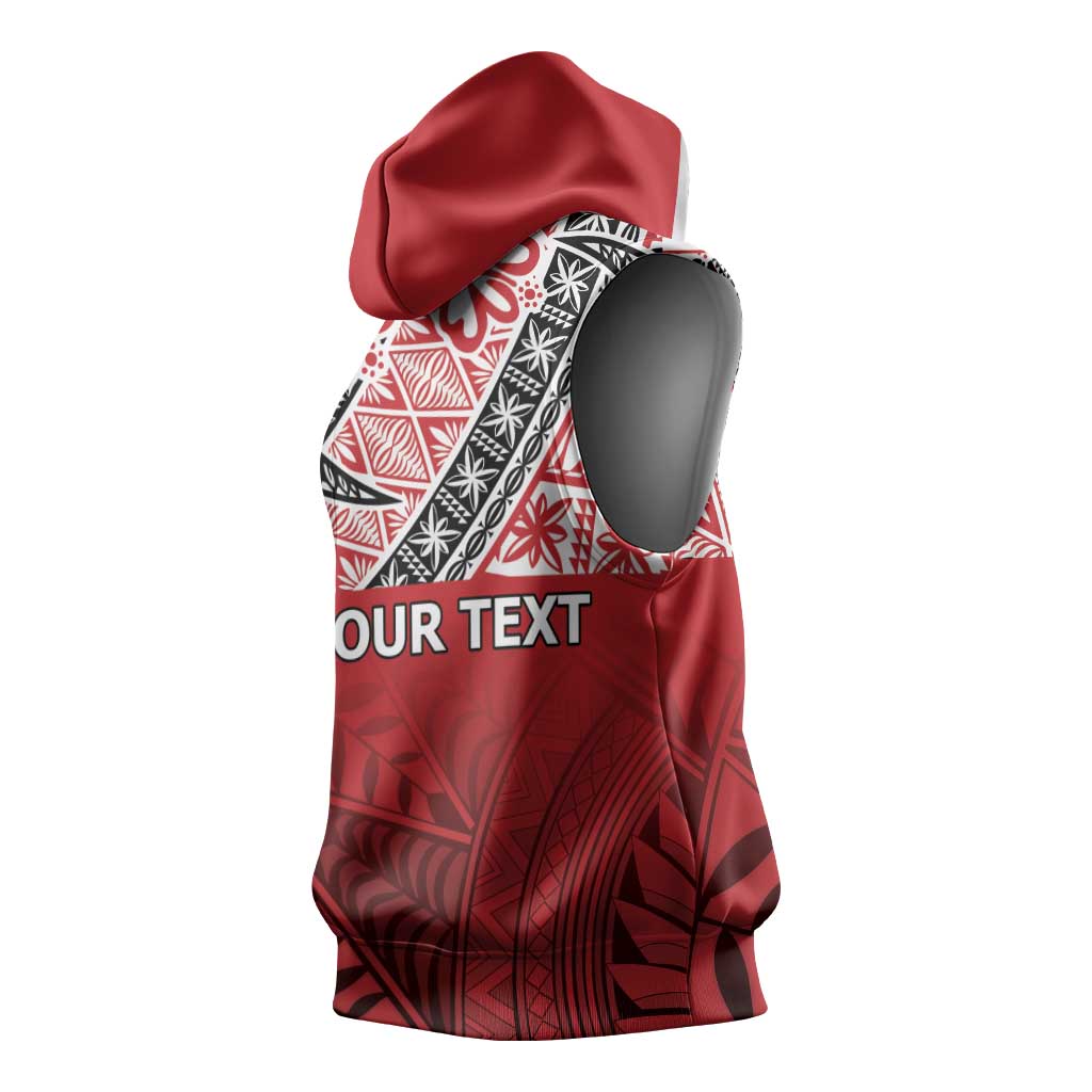Malo e lelei Tonga Sleeveless Hoodie Ngatu Tokelau Feletoa Fata Traditional Polynesian Pattern - Polynesian Pride