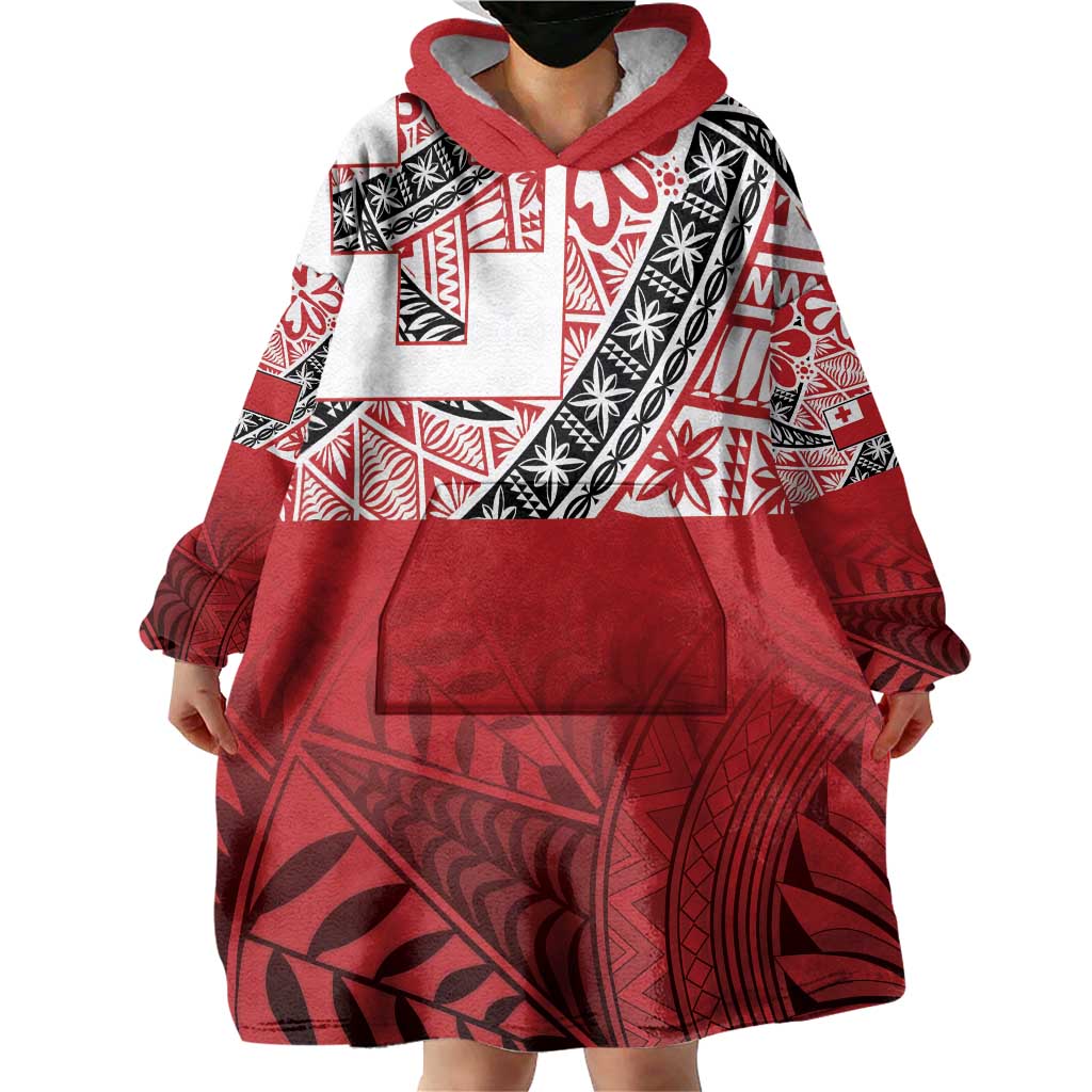 Malo e lelei Tonga Wearable Blanket Hoodie Ngatu Tokelau Feletoa Fata Traditional Polynesian Pattern LT9 - Polynesian Pride