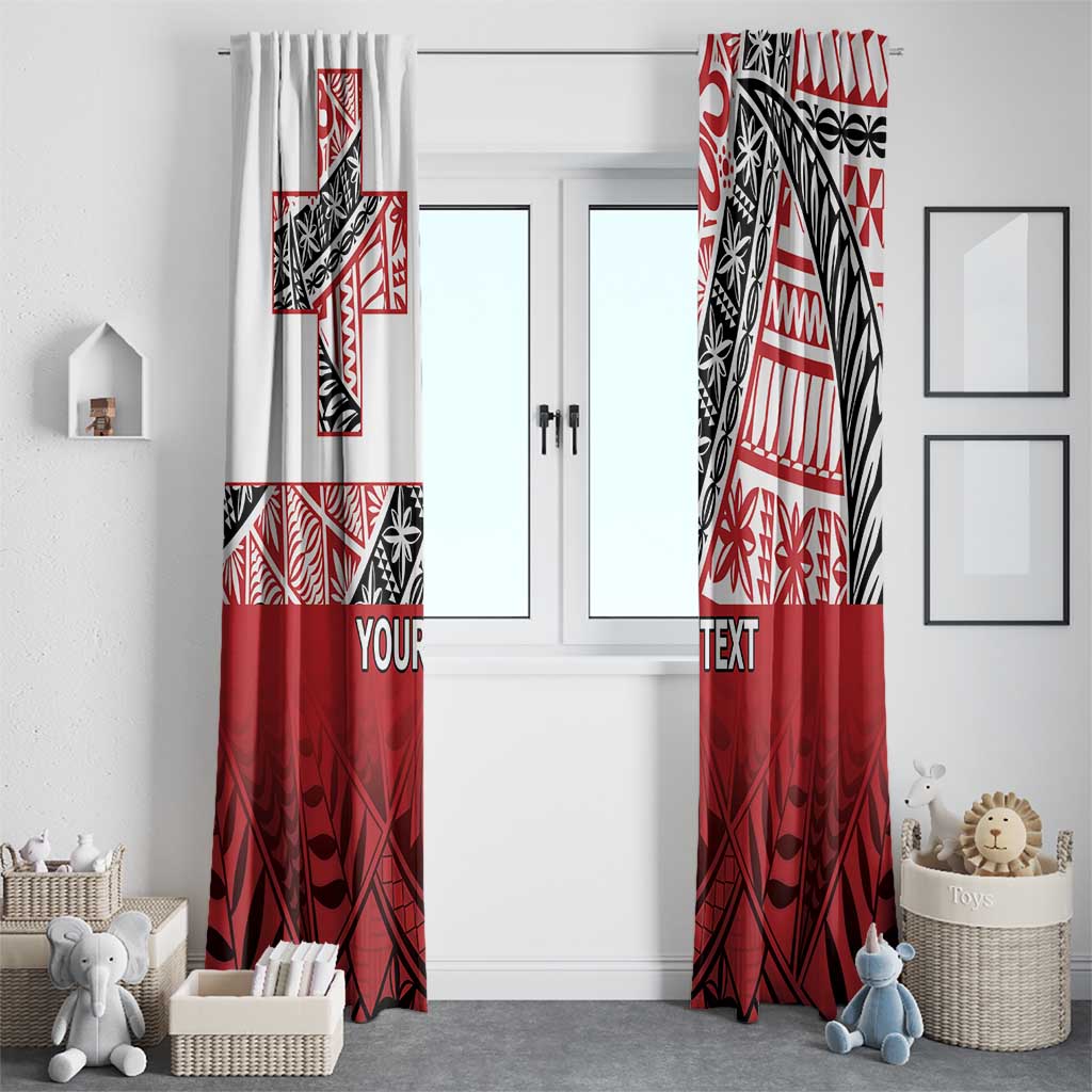 Malo e lelei Tonga Window Curtain Ngatu Tokelau Feletoa Fata Traditional Polynesian Pattern