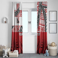 Malo e lelei Tonga Window Curtain Ngatu Tokelau Feletoa Fata Traditional Polynesian Pattern