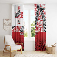 Malo e lelei Tonga Window Curtain Ngatu Tokelau Feletoa Fata Traditional Polynesian Pattern