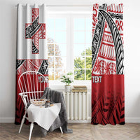 Malo e lelei Tonga Window Curtain Ngatu Tokelau Feletoa Fata Traditional Polynesian Pattern