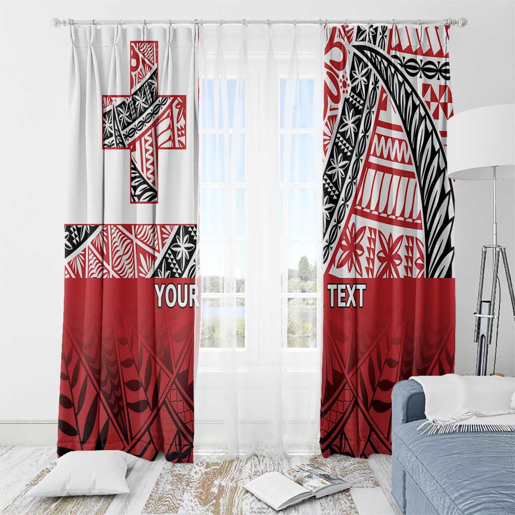 Malo e lelei Tonga Window Curtain Ngatu Tokelau Feletoa Fata Traditional Polynesian Pattern