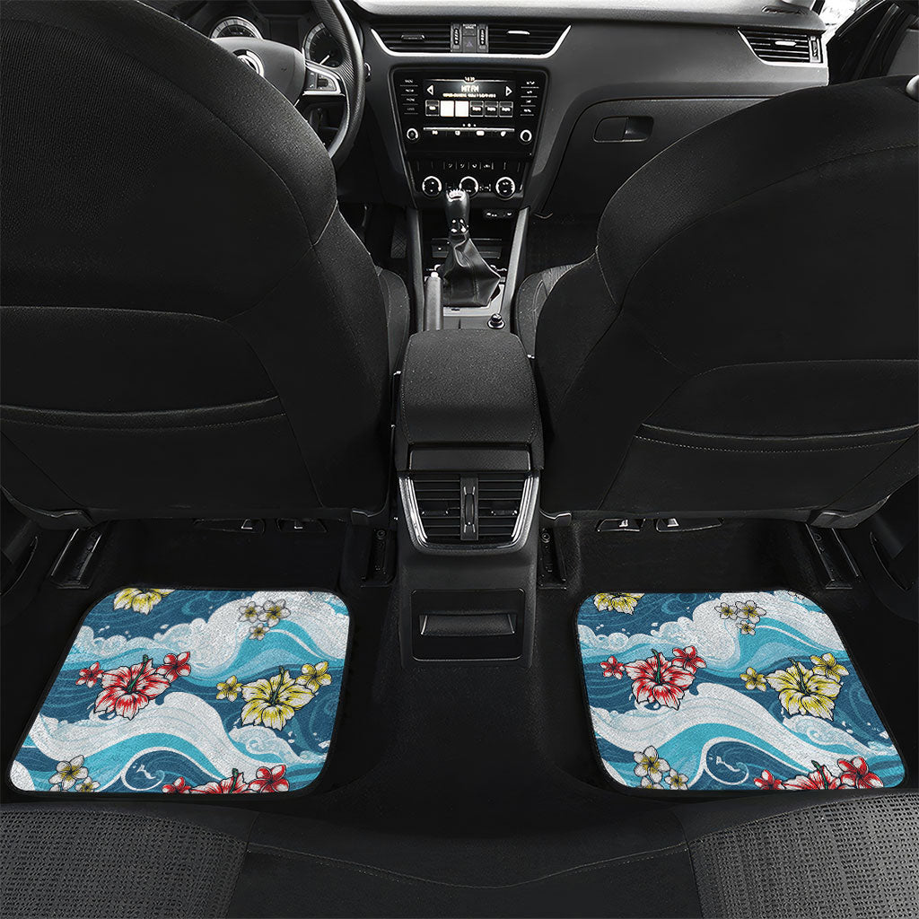 Hawaii Santa Skeleton Surfing Personalized Car Mats Mele Kalikimaka i Iulai!
