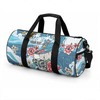 Hawaii Santa Skeleton Surfing Personalized Duffle Bag Mele Kalikimaka i Iulai! LT9 - Polynesian Pride