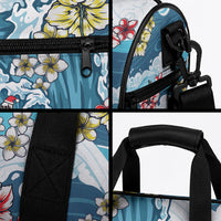 Hawaii Santa Skeleton Surfing Personalized Duffle Bag Mele Kalikimaka i Iulai! LT9 - Polynesian Pride