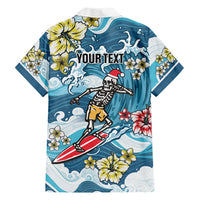 Hawaii Santa Skeleton Surfing Personalized Family Matching Summer Maxi Dress and Hawaiian Shirt Mele Kalikimaka i Iulai! LT9 - Polynesian Pride