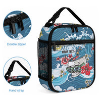 Hawaii Santa Skeleton Surfing Personalized Lunch Bag Mele Kalikimaka i Iulai! LT9 - Polynesian Pride