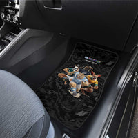 Custom Rugby Southern Hemisphere Car Mats Argentina AUNZ South Africa Mascot Black LT9 - Polynesian Pride