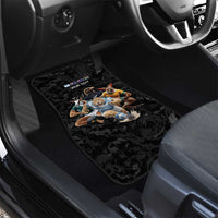 Custom Rugby Southern Hemisphere Car Mats Argentina AUNZ South Africa Mascot Black LT9 - Polynesian Pride