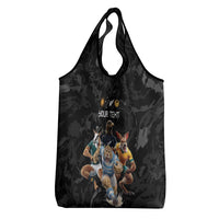 Custom Rugby Southern Hemisphere Grocery Bag Argentina AUNZ South Africa Mascot Black LT9 - Polynesian Pride