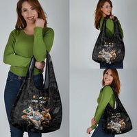 Custom Rugby Southern Hemisphere Grocery Bag Argentina AUNZ South Africa Mascot Black LT9 - Polynesian Pride
