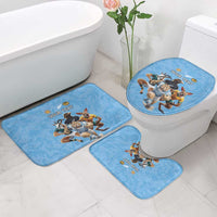 Custom Rugby Southern Hemisphere Bathroom Set Argentina AUNZ South Africa Mascot Blue - Polynesian Pride