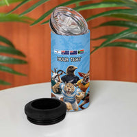 Custom Rugby Southern Hemisphere 4 in 1 Can Cooler Tumbler Argentina AUNZ South Africa Mascot Blue - Polynesian Pride