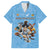 Custom Rugby Southern Hemisphere Hawaiian Shirt Argentina AUNZ South Africa Mascot Blue - Polynesian Pride