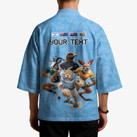 Custom Rugby Southern Hemisphere Kimono Argentina AUNZ South Africa Mascot Blue - Polynesian Pride