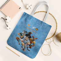 Custom Rugby Southern Hemisphere Tote Bag Argentina AUNZ South Africa Mascot Blue - Polynesian Pride