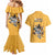Custom Rugby Southern Hemisphere Couples Matching Mermaid Dress and Hawaiian Shirt Argentina AUNZ South Africa Mascot Gold - Polynesian Pride