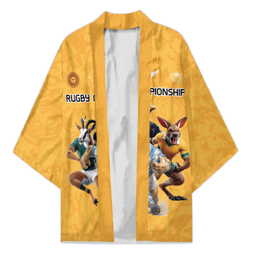 Custom Rugby Southern Hemisphere Kimono Argentina AUNZ South Africa Mascot Gold - Polynesian Pride