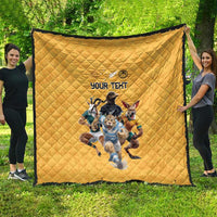 Custom Rugby Southern Hemisphere Quilt Argentina AUNZ South Africa Mascot Gold LT9 - Polynesian Pride