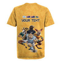 Custom Rugby Southern Hemisphere Rugby Jersey Argentina AUNZ South Africa Mascot Gold - Polynesian Pride