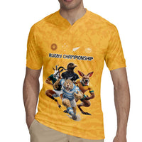 Custom Rugby Southern Hemisphere Rugby Jersey Argentina AUNZ South Africa Mascot Gold - Polynesian Pride