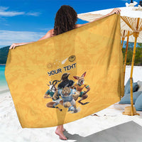 Custom Rugby Southern Hemisphere Sarong Argentina AUNZ South Africa Mascot Gold LT9 One Size 44 x 66 inches Gold - Polynesian Pride