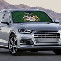 Custom Rugby Southern Hemisphere Auto Sun Shade Argentina AUNZ South Africa Mascot Green - Polynesian Pride