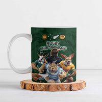 Custom Rugby Southern Hemisphere Ceramic Mug Argentina AUNZ South Africa Mascot Green - Polynesian Pride