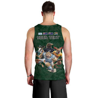 Custom Rugby Southern Hemisphere Men Tank Top Argentina AUNZ South Africa Mascot Green - Polynesian Pride