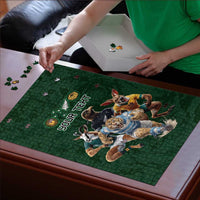 Custom Rugby Southern Hemisphere Puzzle Argentina AUNZ South Africa Mascot Green - Polynesian Pride