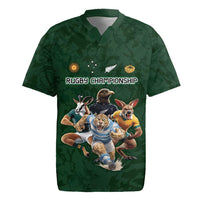Custom Rugby Southern Hemisphere Rugby Jersey Argentina AUNZ South Africa Mascot Green - Polynesian Pride
