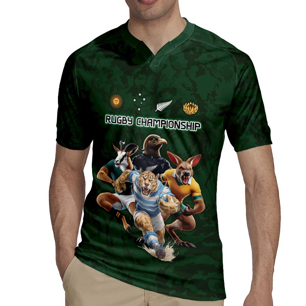 Custom Rugby Southern Hemisphere Rugby Jersey Argentina AUNZ South Africa Mascot Green - Polynesian Pride