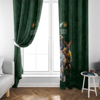 Custom Rugby Southern Hemisphere Window Curtain Argentina AUNZ South Africa Mascot Green LT9 - Polynesian Pride