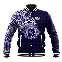 Tonga Queen Salote College 100th Years Baseball Jacket Est 1926 Tongan Ngatu Tapa - Polynesian Pride