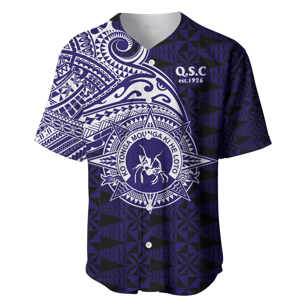 Tonga Queen Salote College 100th Years Baseball Jersey Est 1926 Tongan Ngatu Tapa - Polynesian Pride