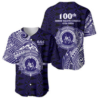 Tonga Queen Salote College 100th Years Baseball Jersey Est 1926 Tongan Ngatu Tapa - Polynesian Pride