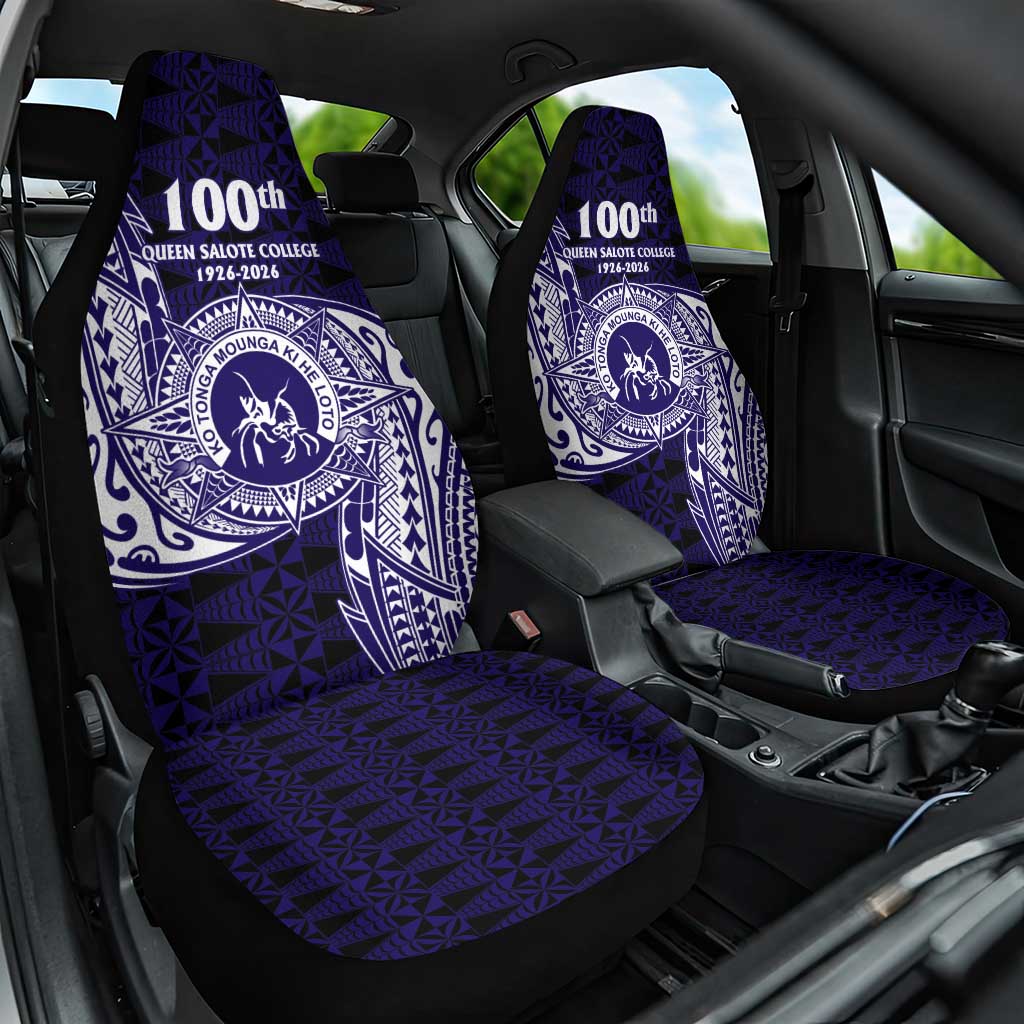 Tonga Queen Salote College 100th Years Car Seat Cover Est 1926 Tongan Ngatu Tapa - Polynesian Pride