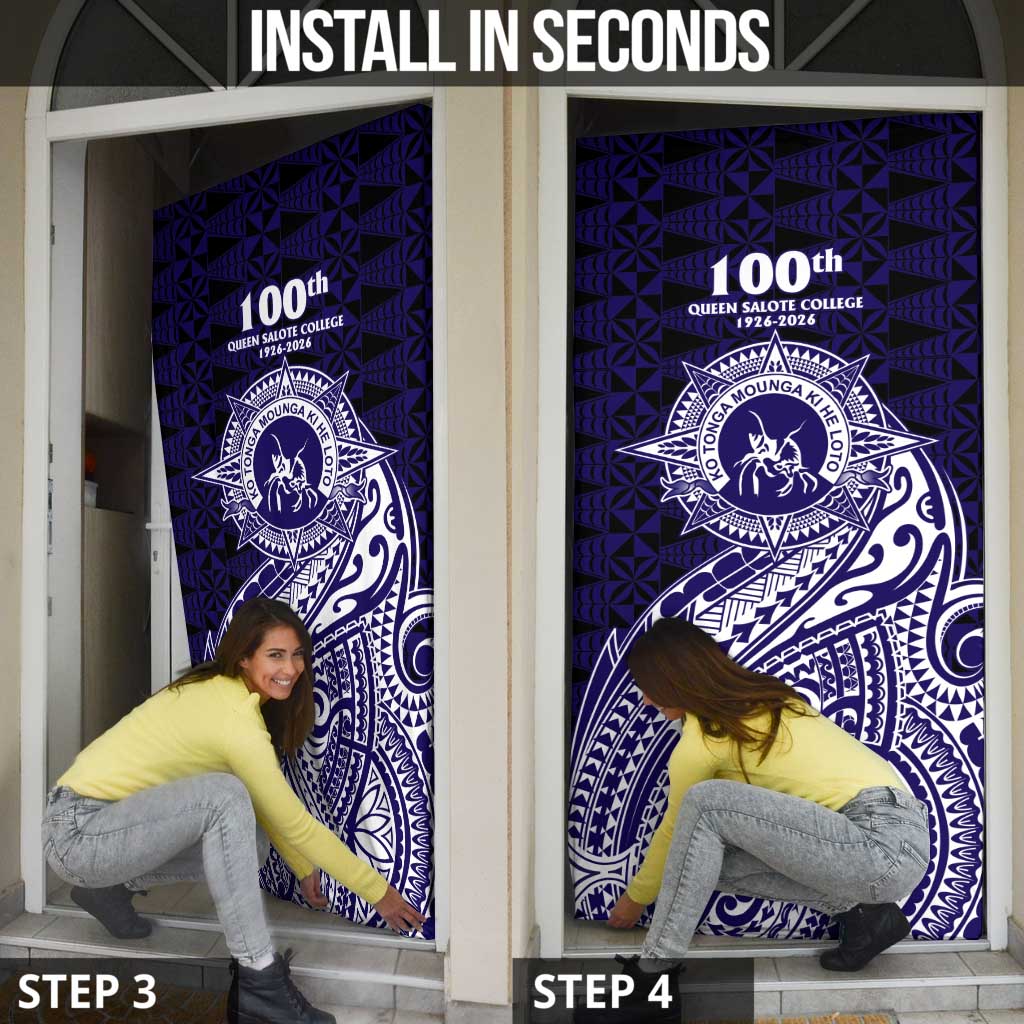 Tonga Queen Salote College 100th Years Door Cover Est 1926 Tongan Ngatu Tapa - Polynesian Pride